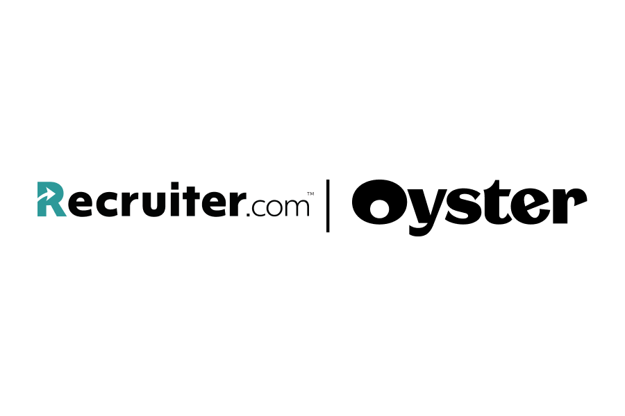 Recruiter.com Oyster logo lockup transparent